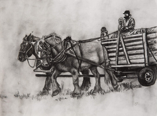 Feeding Cattle with the Draft Horses Original